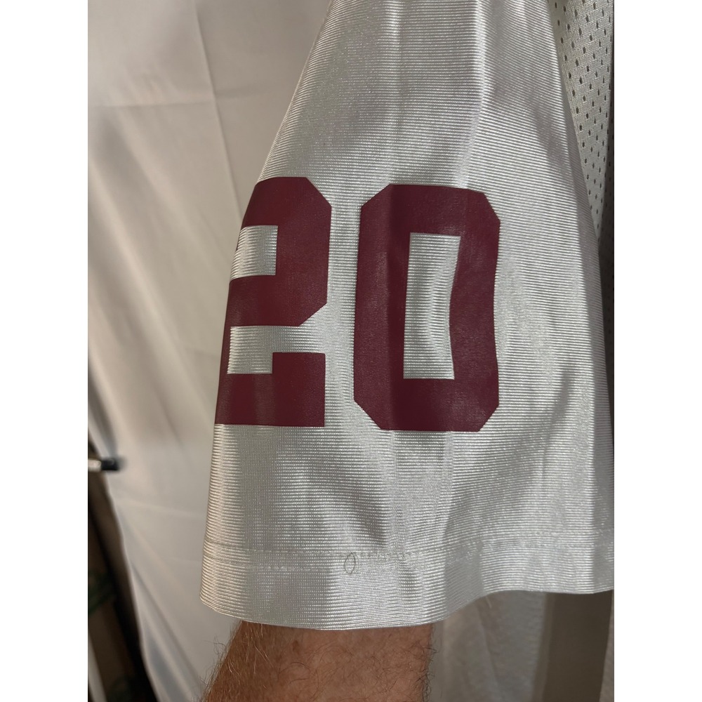 Nike Football Jersey Mens XXL White Excellent Oklahoma Sooners #20 Mesh V-Neck - Picture 6 of 11